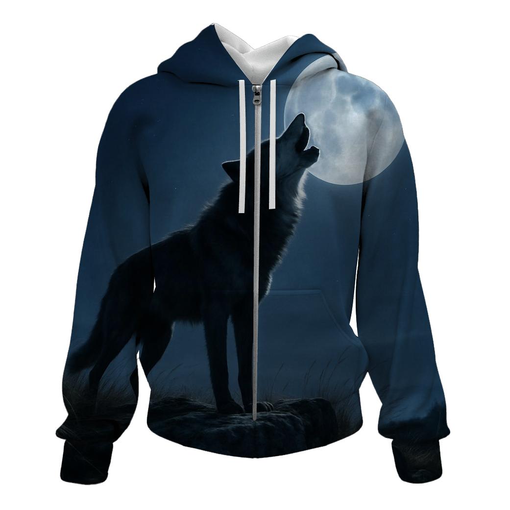Lunar Shadow Lone Howl custom hoodies