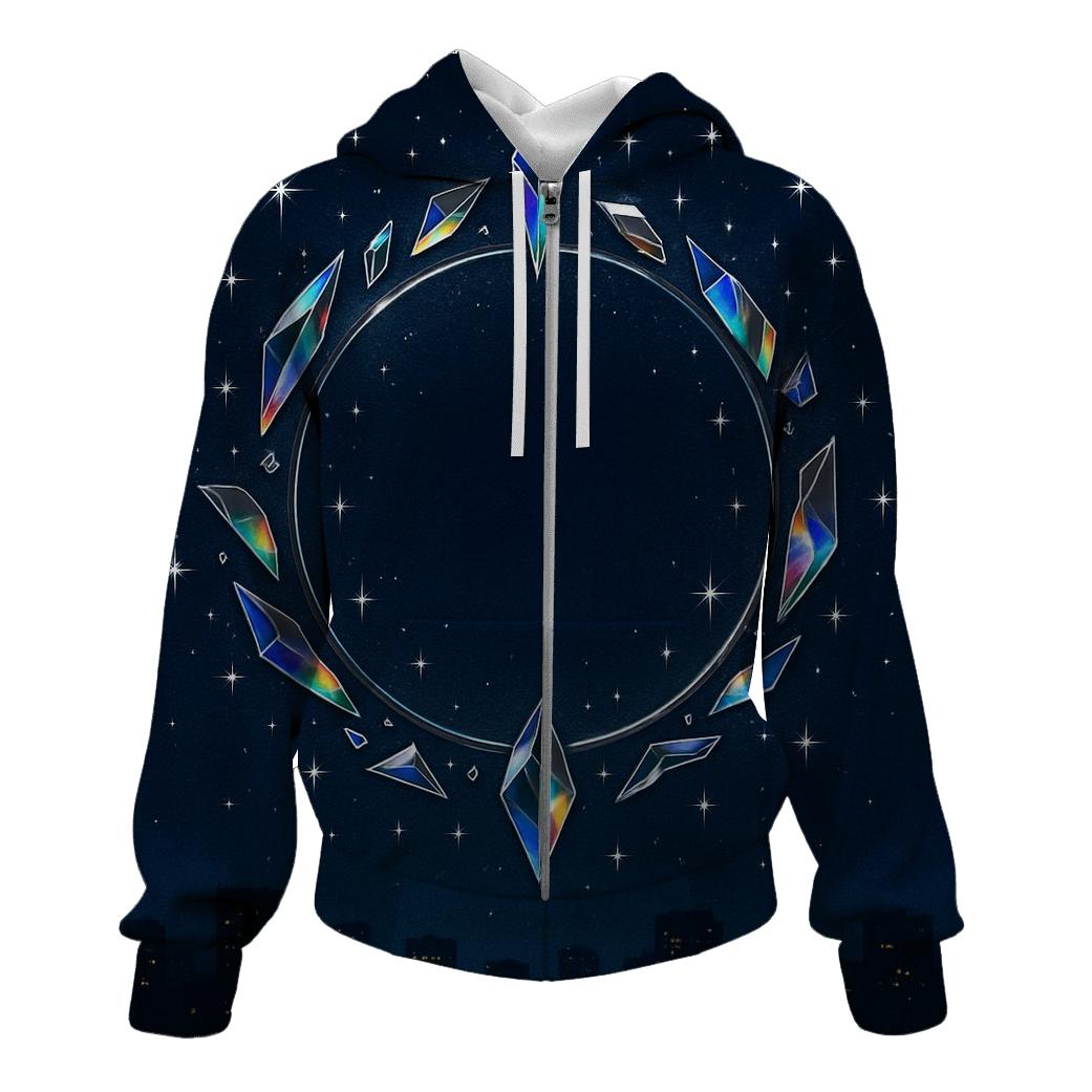 Midnight Prism Halo printed hoodies