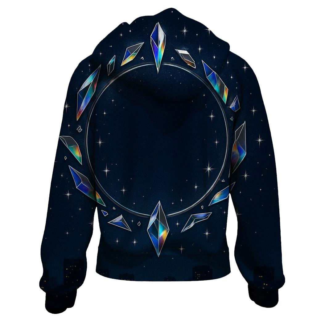 Midnight Prism Halo printed hoodies