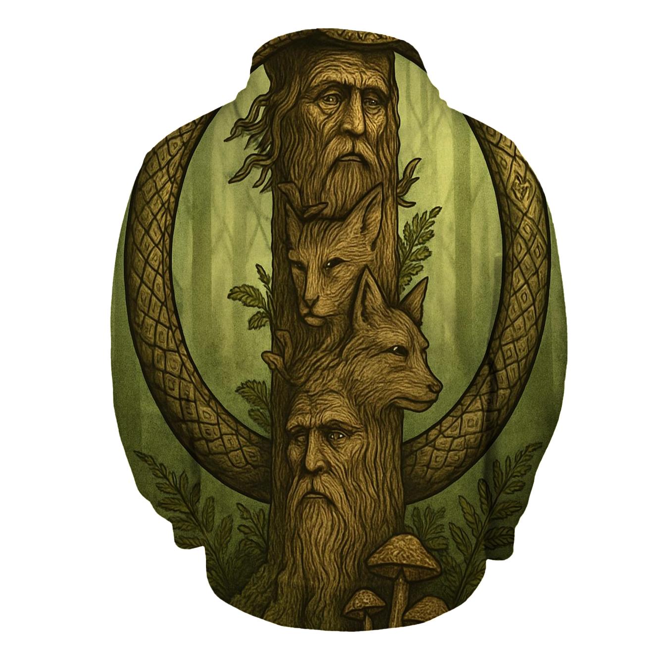 Forest Ancestor Ouroboros Totem hoodies fashion