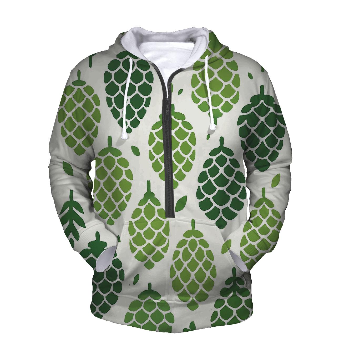 Pine Cone Cascade printed hoodies