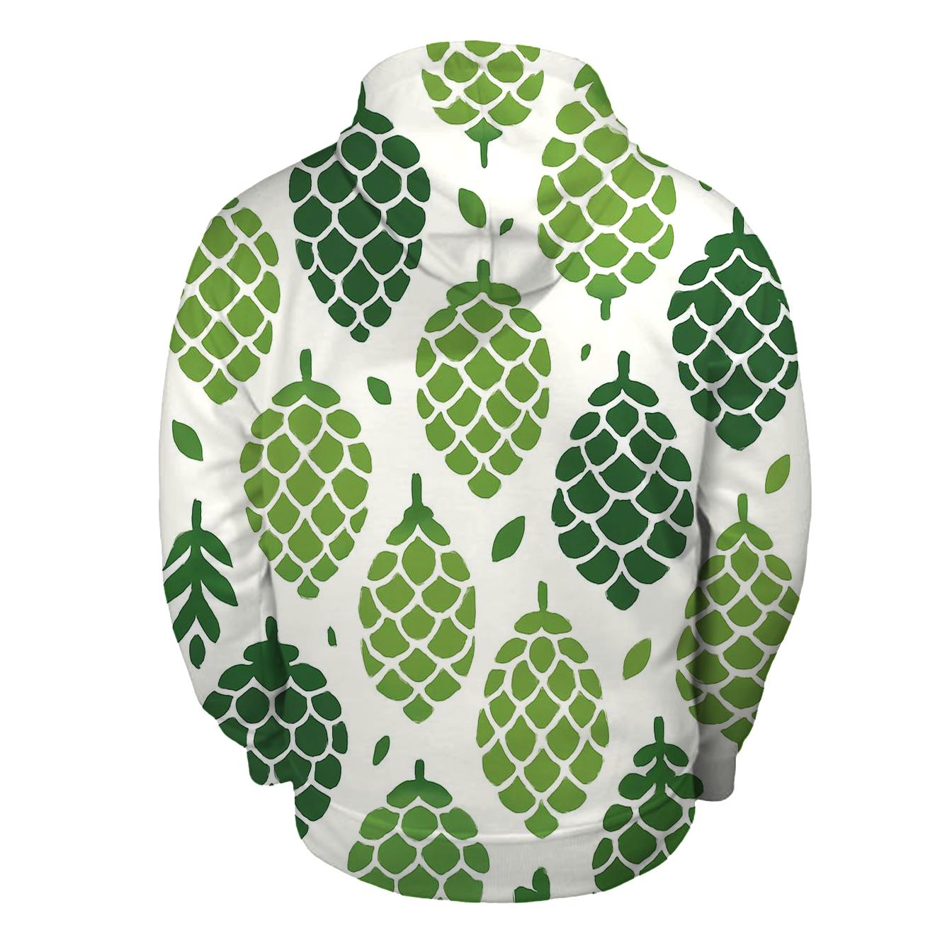 Pine Cone Cascade printed hoodies