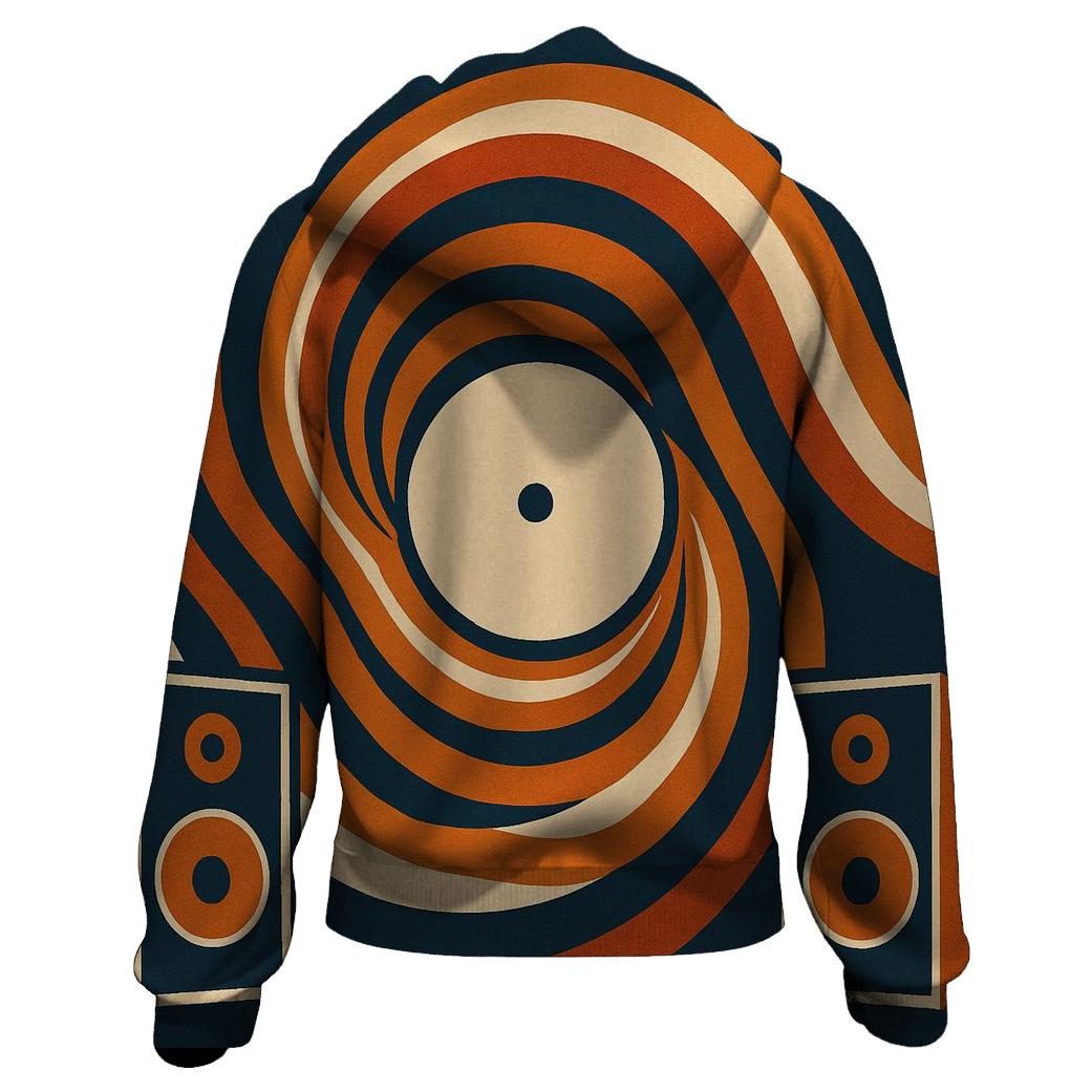 Sunburst Vinyl Waves graphic hoodies