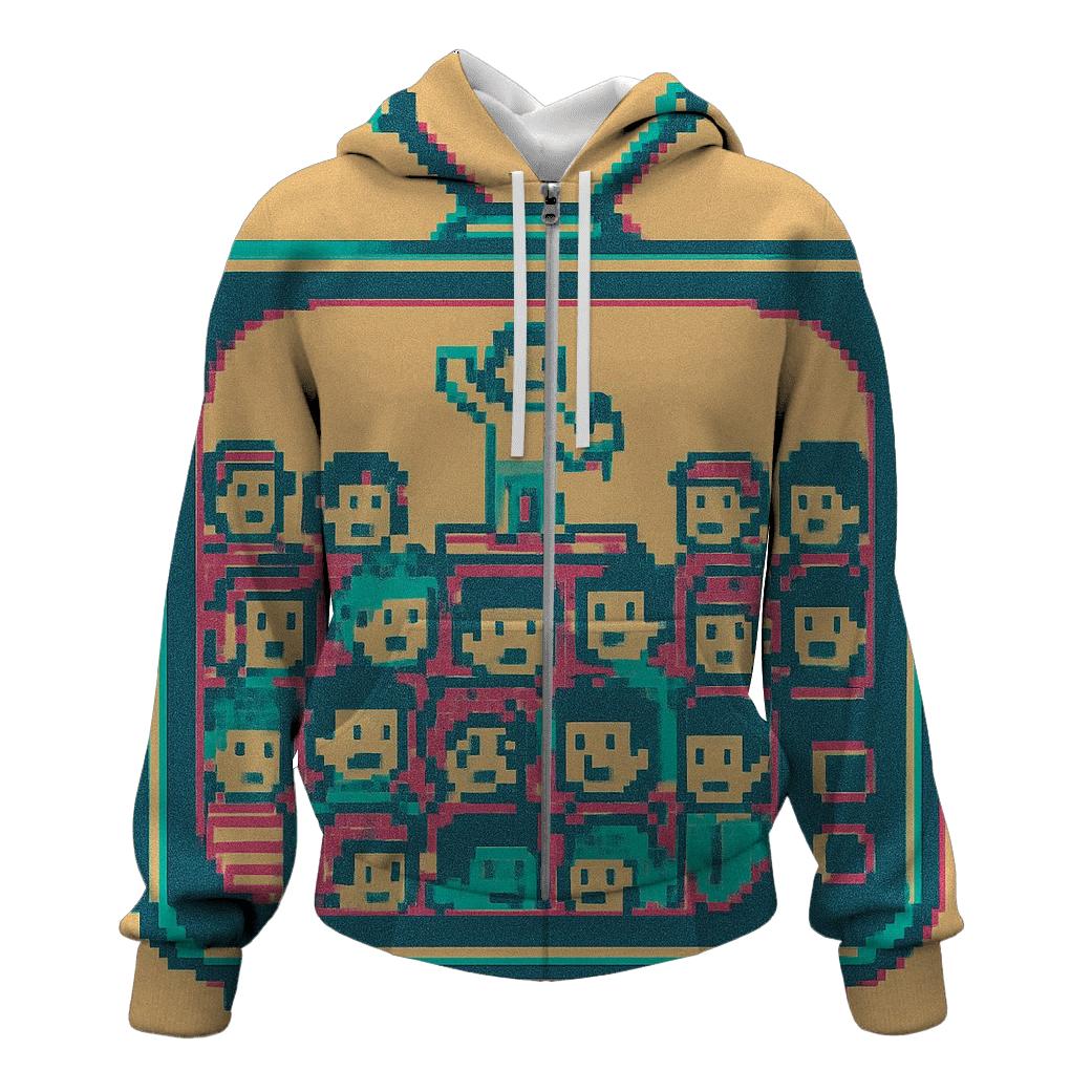 Pixel Concert Crowd lightweight hoodies