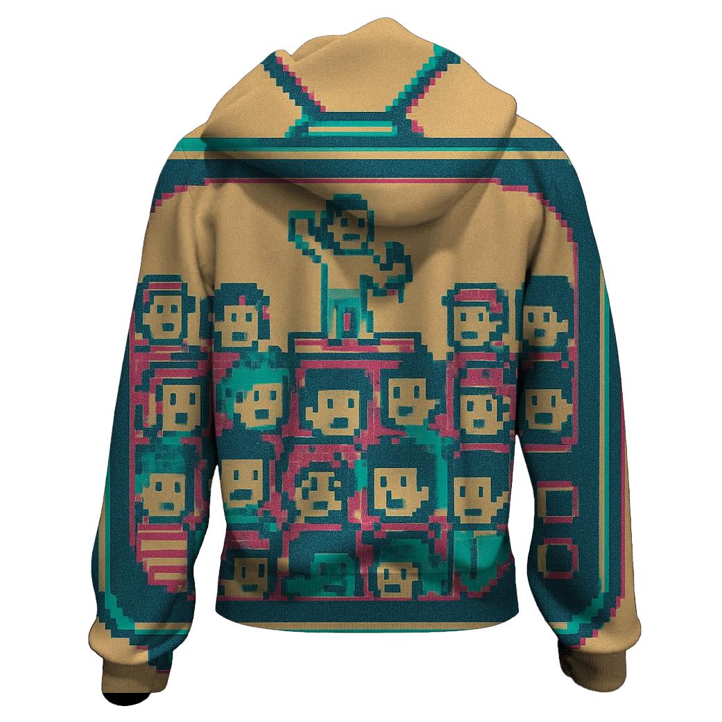 Pixel Concert Crowd lightweight hoodies