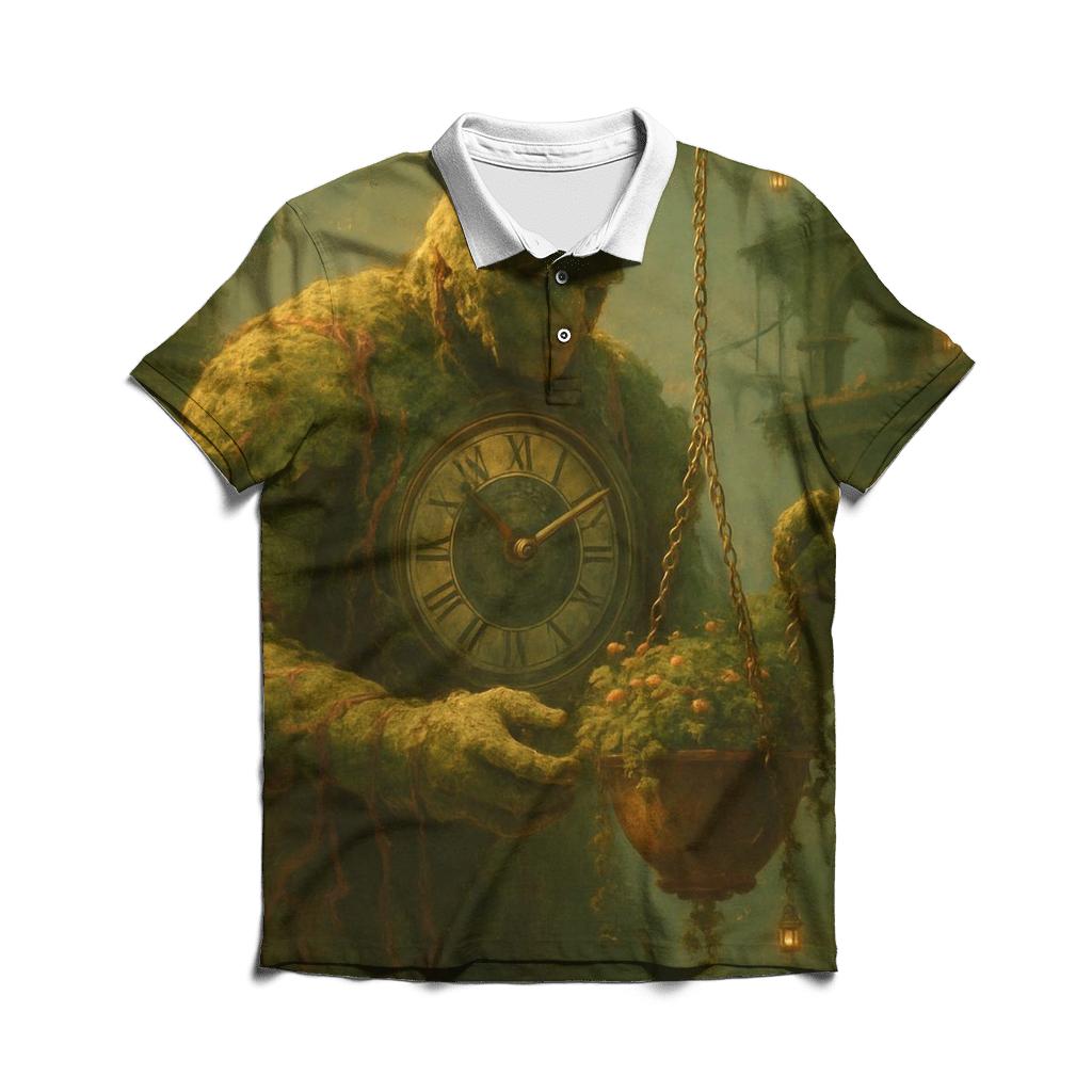 Clocktower Garden Golem casual sports polo shirts