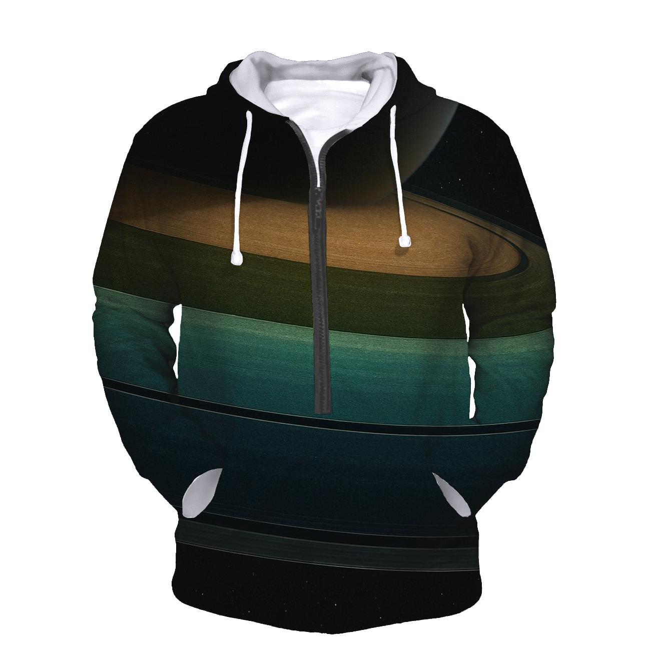 Ring-Plane Horizon graphic hoodies