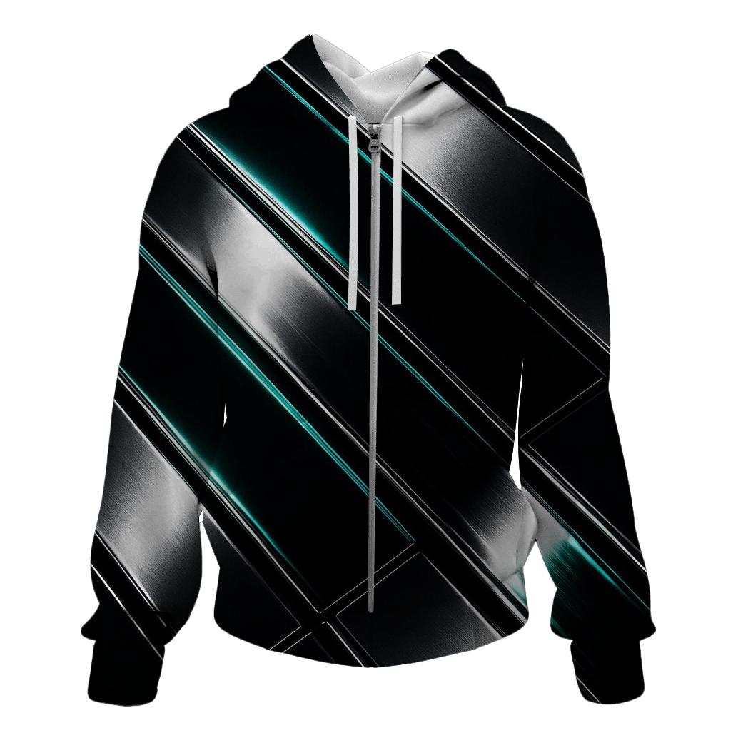 Chrome Mirage Lines printed hoodies