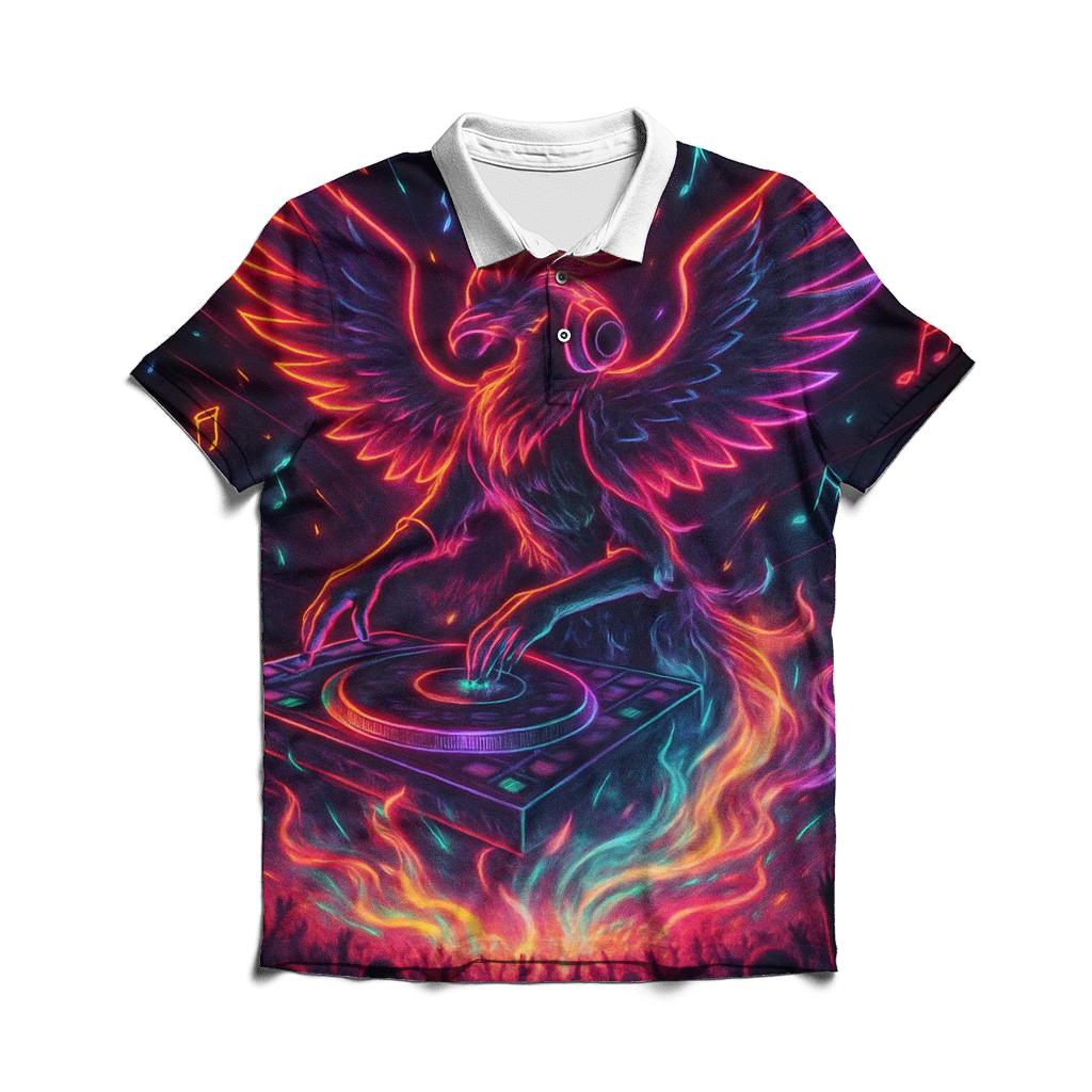 Hologram DJ Phoenix premium cotton polo shirts