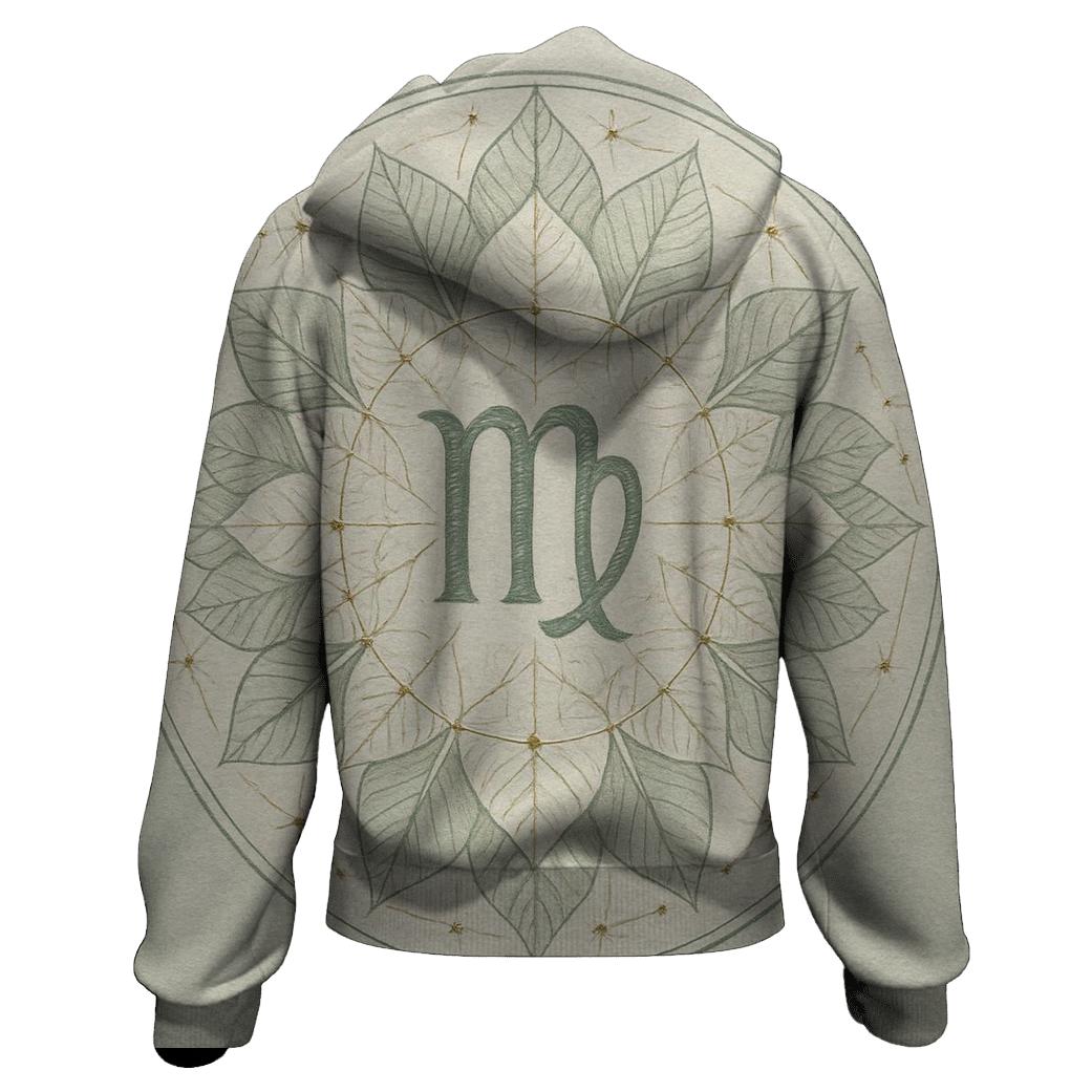 Virgo Earth Mandala Pattern custom hoodies