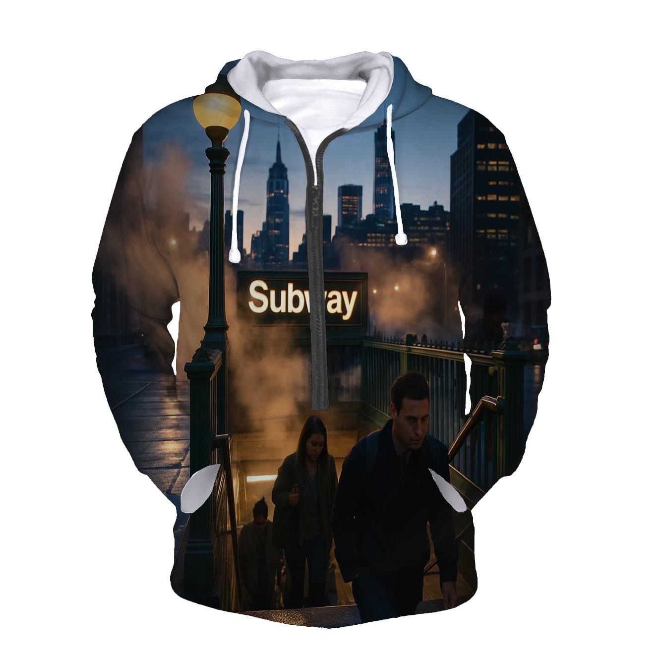 Subway Entrance Twilight Frame heavyweight hoodies