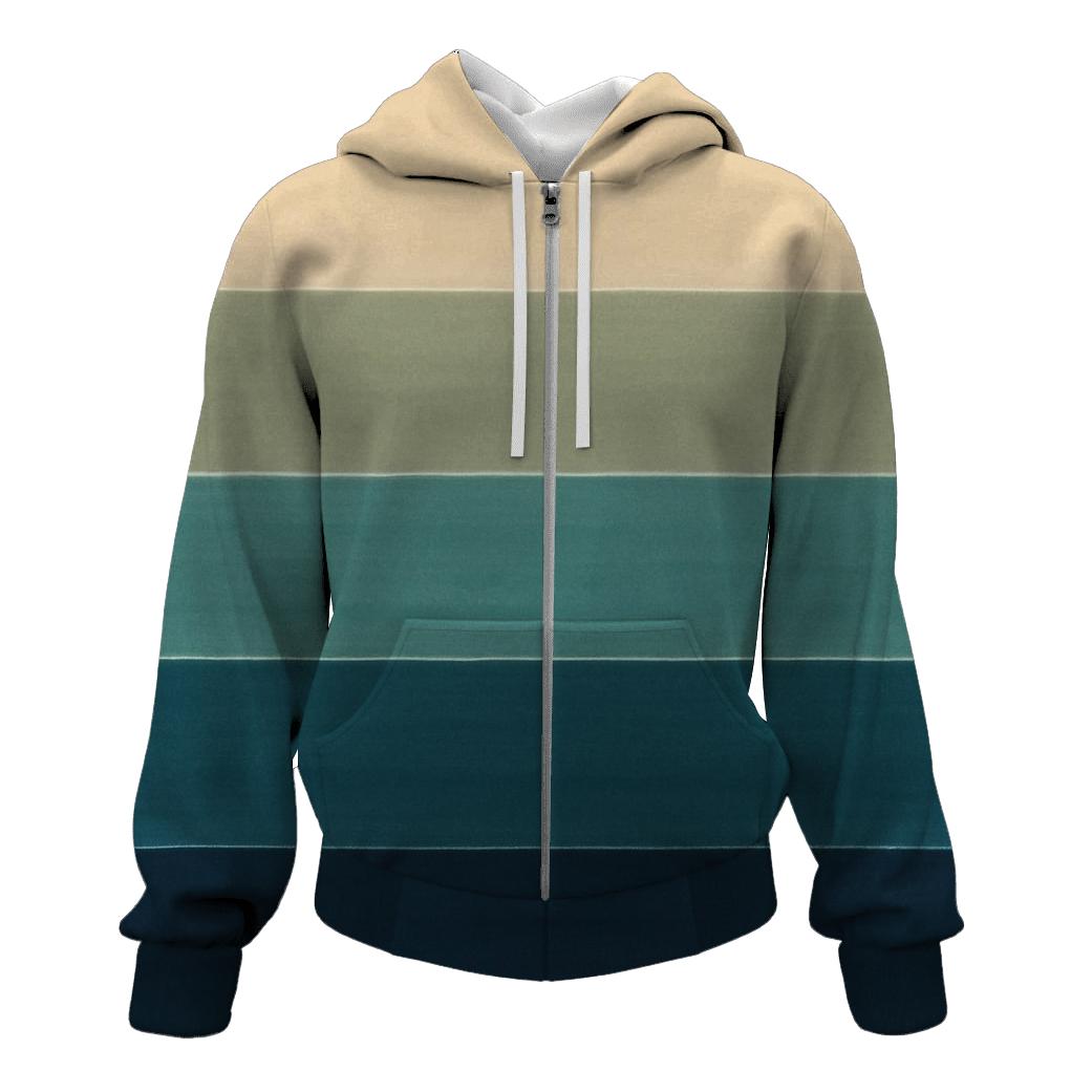 Horizon Lagoon Stripes pullover hoodies