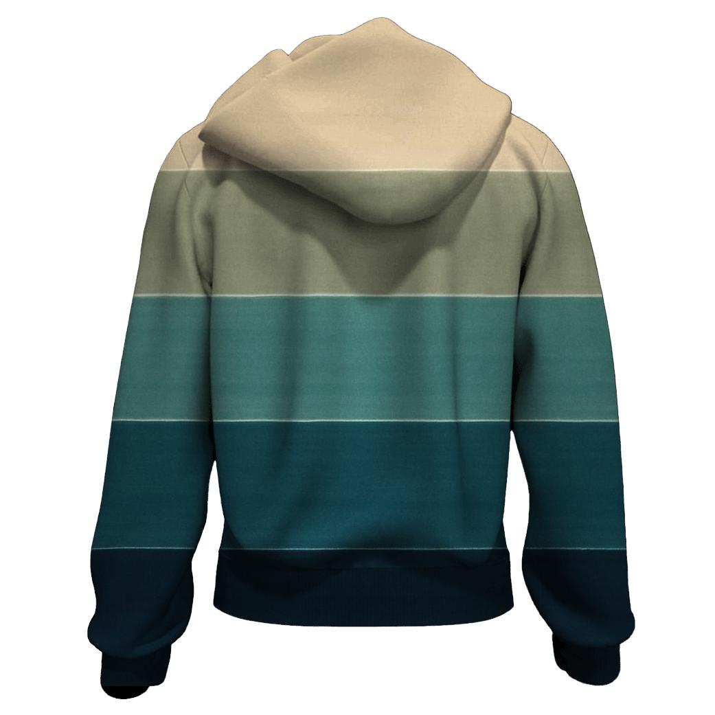 Horizon Lagoon Stripes pullover hoodies