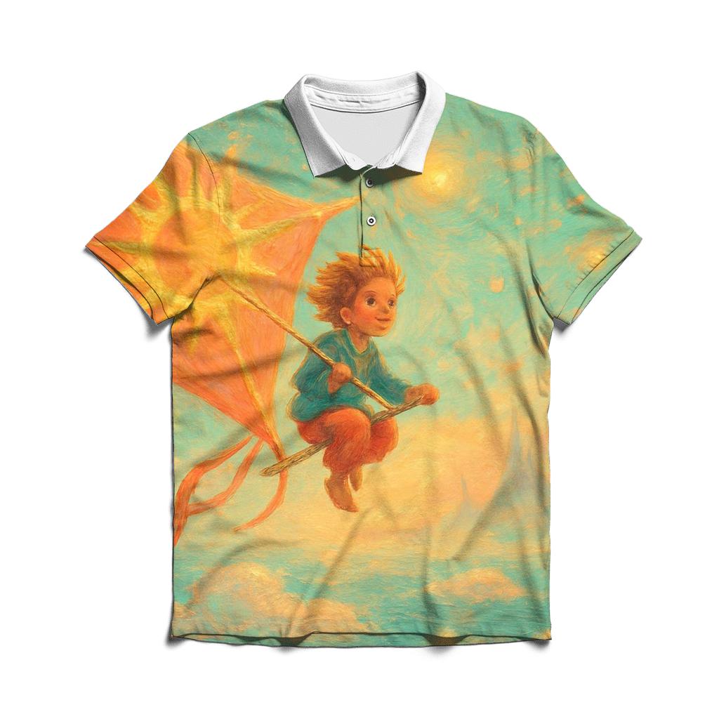 Solar Kite Rider personalized polo shirts