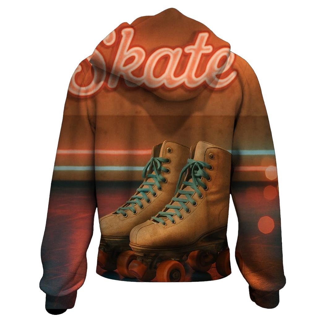 Retro Roller Rink Neon embroidered hoodies
