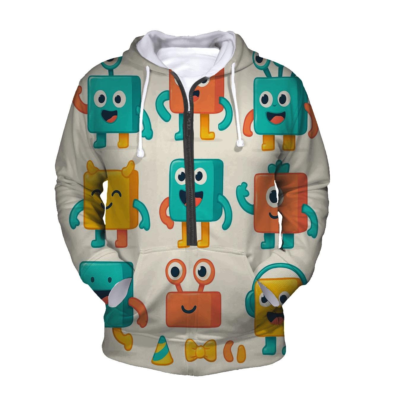 Playful Modular Monsters premium hoodies