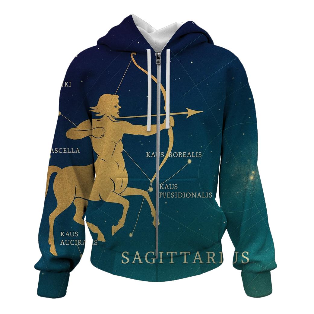 Sagittarius Archer Star Map pullover hoodies