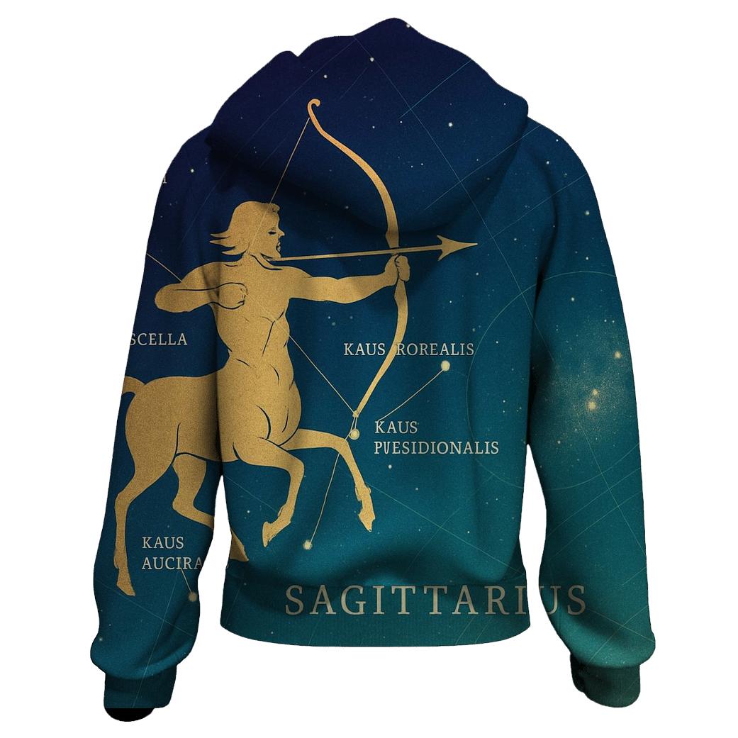 Sagittarius Archer Star Map pullover hoodies