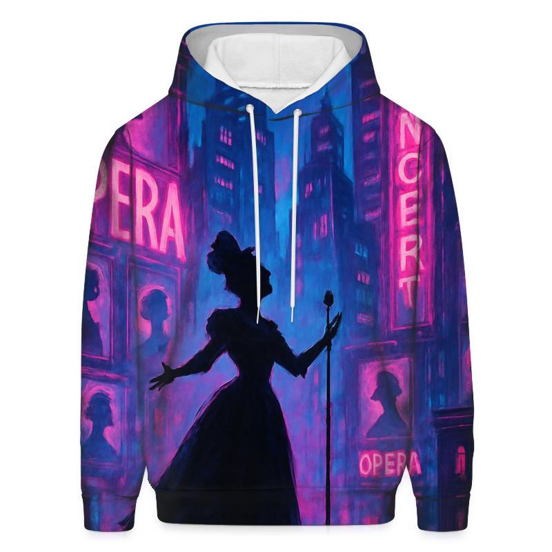 Neon Cyber Opera pullover hoodies
