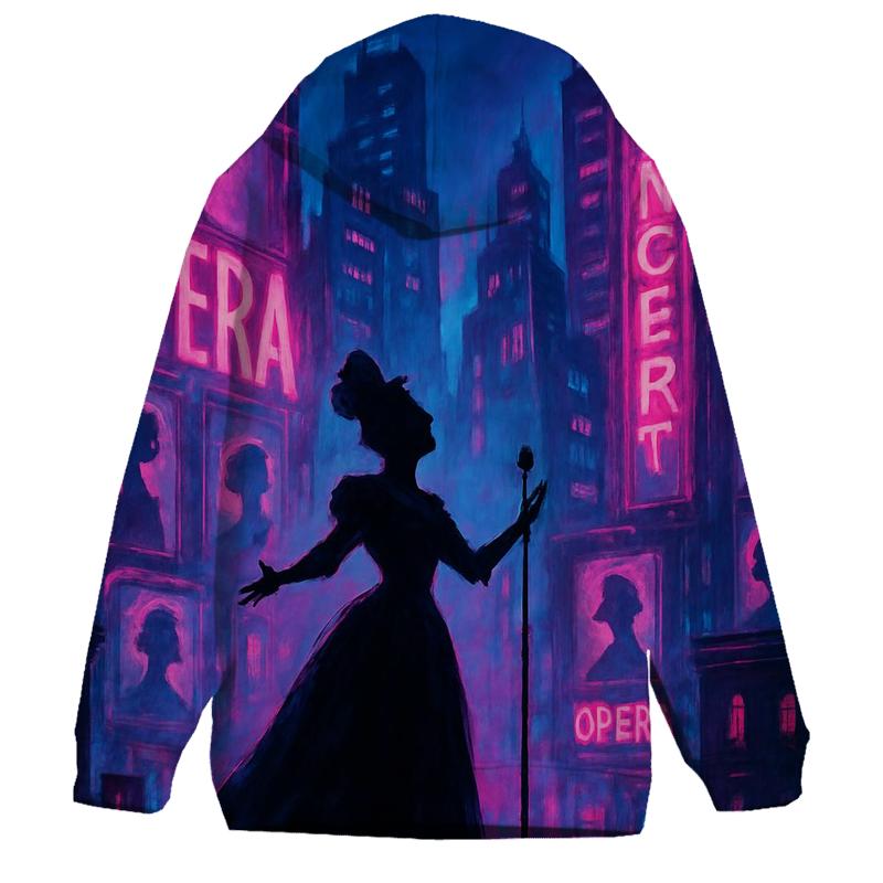 Neon Cyber Opera pullover hoodies