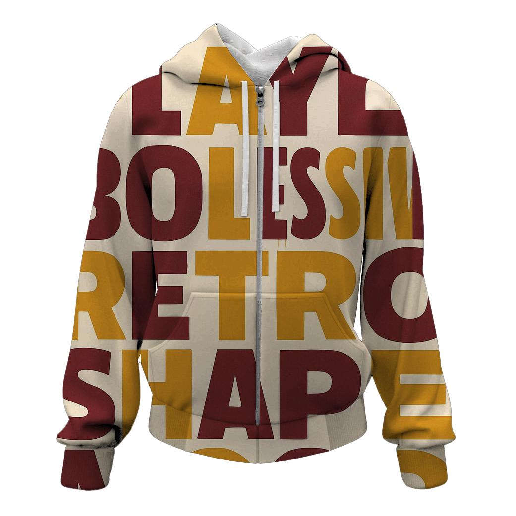 Funky Typography Blocks pullover hoodies