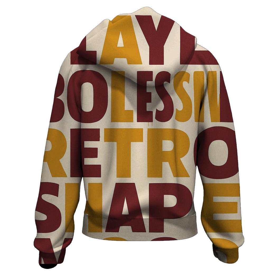Funky Typography Blocks pullover hoodies