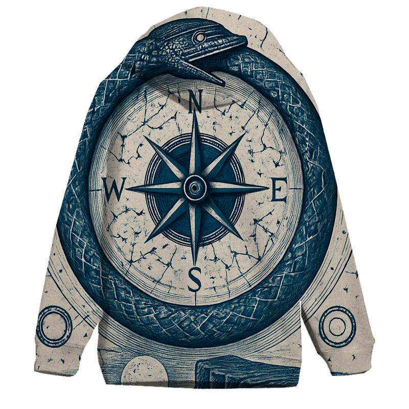 Celestial Serpent Compass premium hoodies