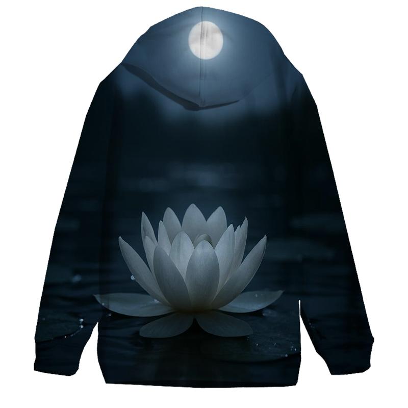 Nocturnal Moonlit Water Lily heavyweight hoodies