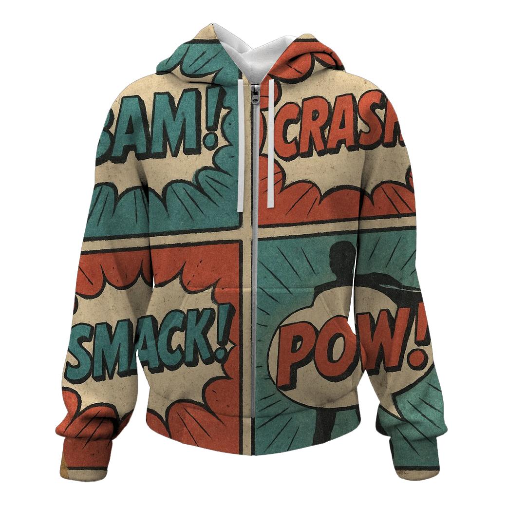 Faded Comic Panel Montage designer hoodies