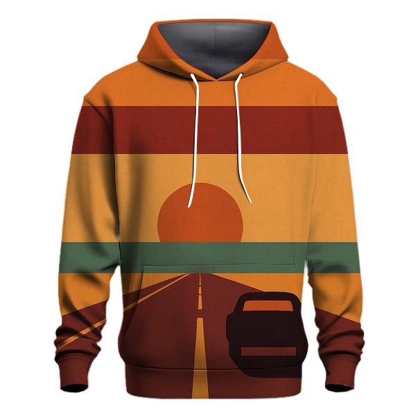 Retro Sunset Stripes premium hoodies
