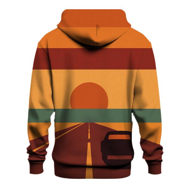 Retro Sunset Stripes premium hoodies
