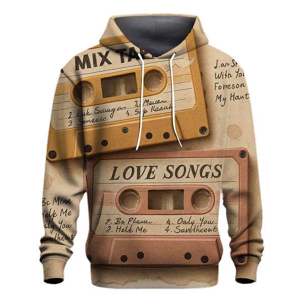 Retro Cassette Tape Collage hoodie styles
