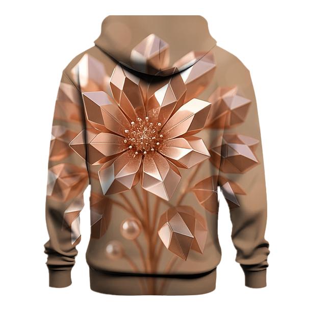 Rose Gold Facet Bloom graphic hoodies