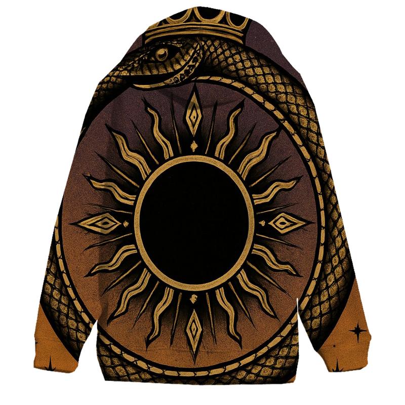 Solar Eclipse Ouroboros Crown premium hoodies