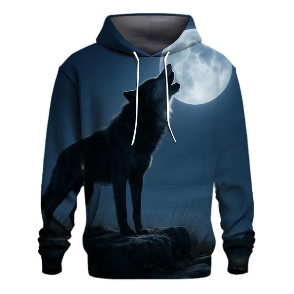 Lunar Shadow Lone Howl printed hoodies