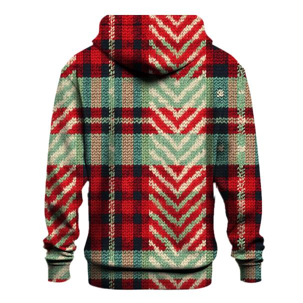 Retro Candy Cane Plaid Design lightweight hoodies