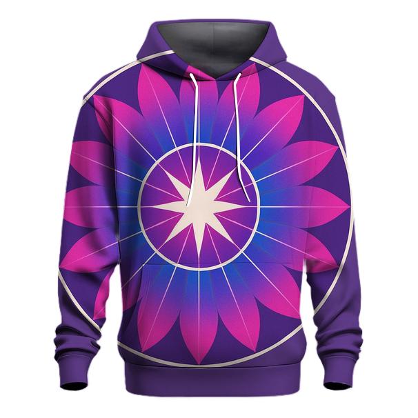Magenta Mandala embroidered hoodies