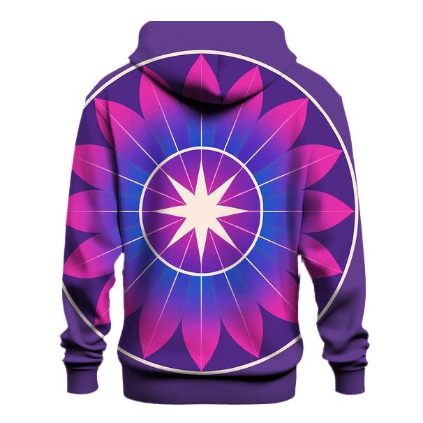Magenta Mandala embroidered hoodies