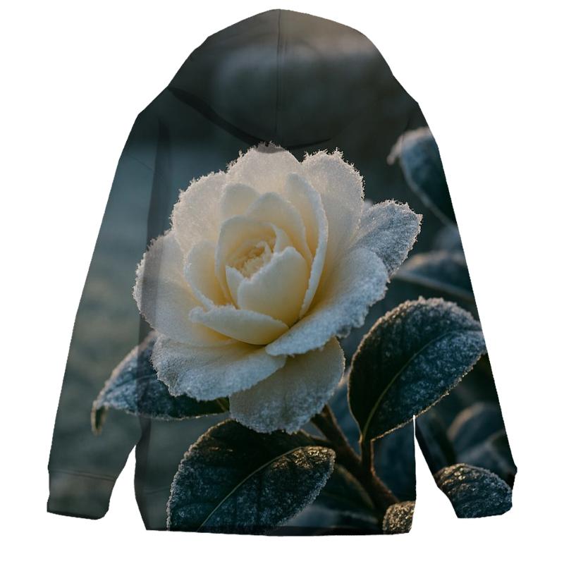 Camellia Frosted Morning embroidered hoodies