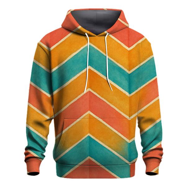 Coral Chevron Accordion custom hoodies