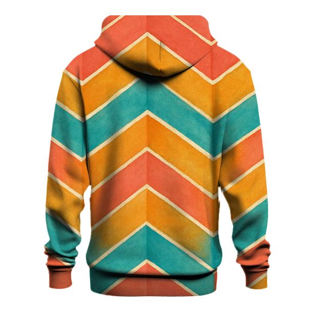 Coral Chevron Accordion custom hoodies
