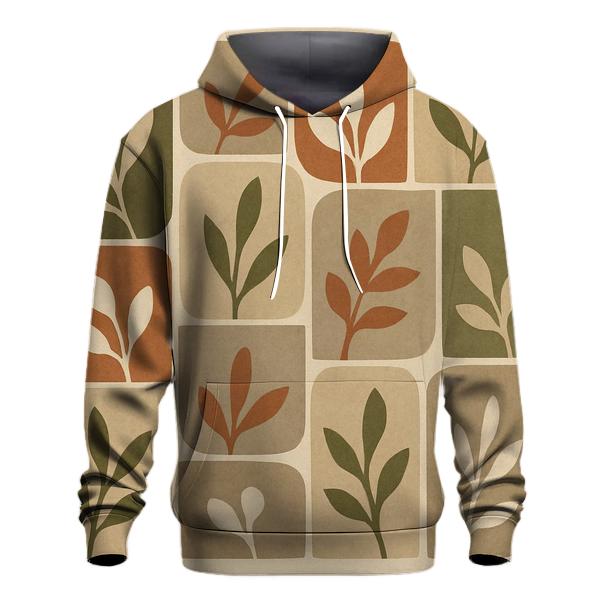 Earth Tone Mosaic embroidered hoodies