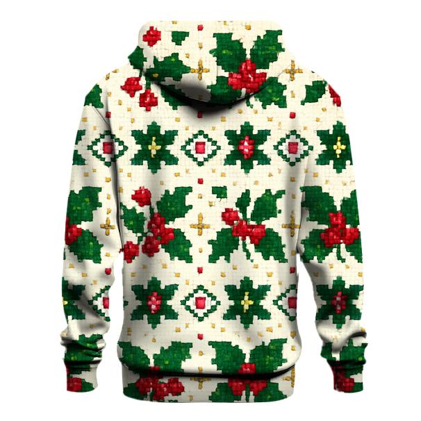 Holly Berry Dot Matrix Design heavyweight hoodies