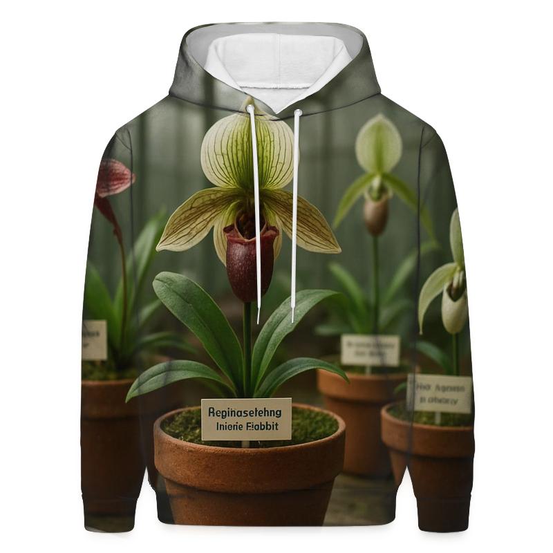 Greenhouse Orchid Conservation Bench printed hoodies