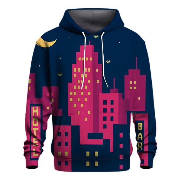 Pixel Skyline Glow hoodie styles