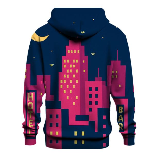 Pixel Skyline Glow hoodie styles