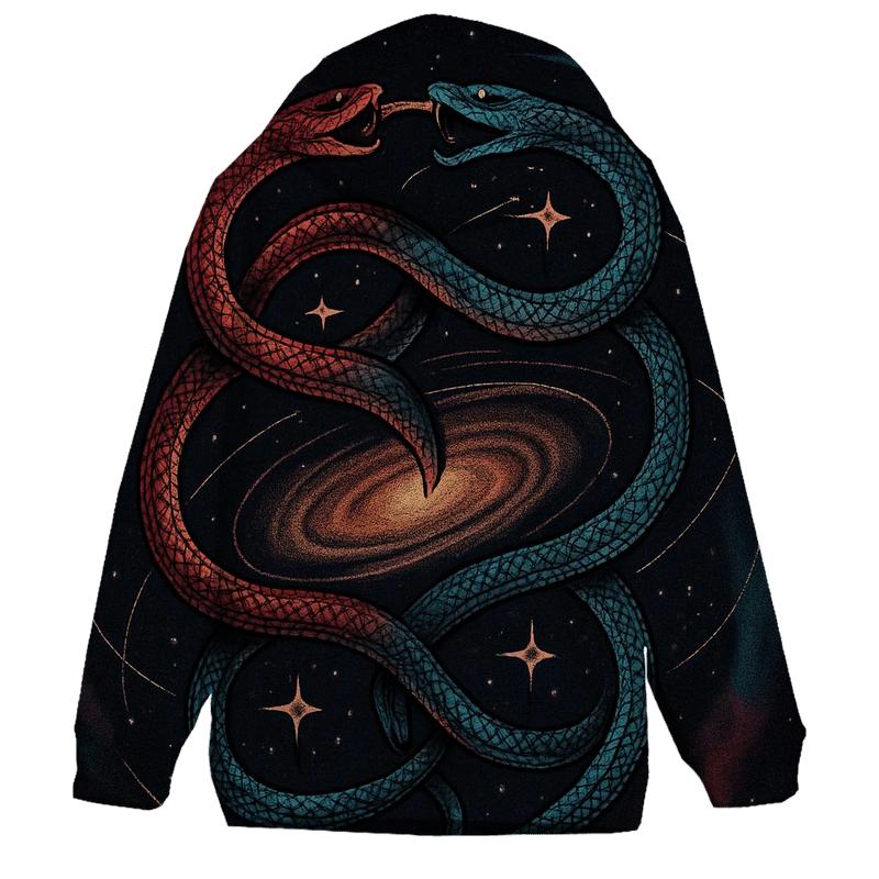 Binary Star Ouroboros Dance graphic hoodies