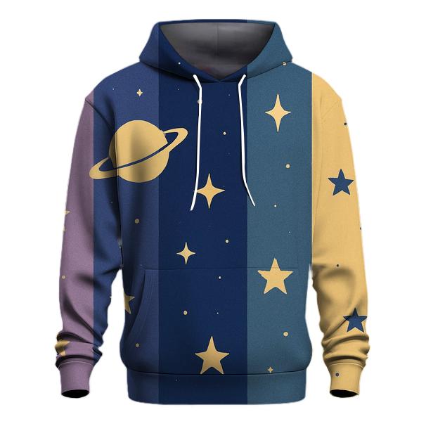 Cosmic Retro Stripes printed hoodies