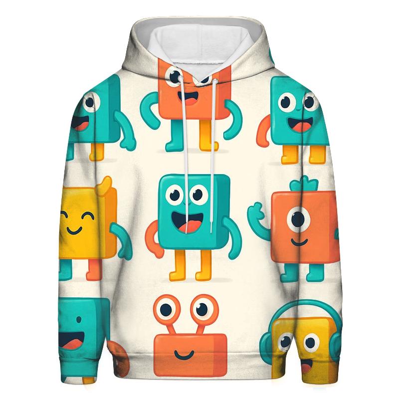 Playful Modular Monsters designer hoodies