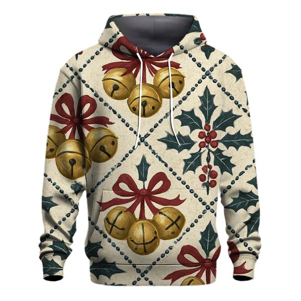 Sleigh Bell Crisscross Design premium hoodies